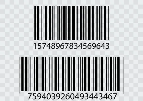 Barcode isolated on transparent background. Vector icon. 스톡 일러스트