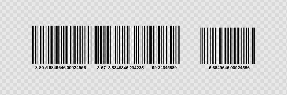 Barcode isolated on transparent background. Vector icon Stock Illustration