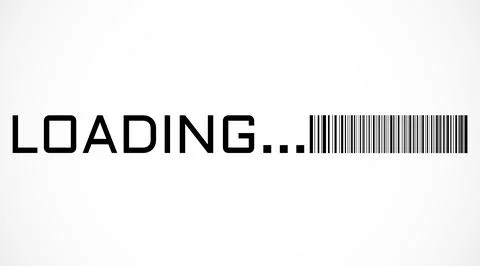 Barcode isolated on white background. The loading process Stock Illustration