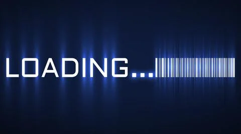Barcode isolated on white background. The loading process Stock Illustration