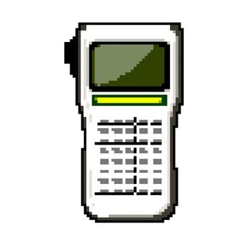 Barcode label printer game pixel art vector illustration Stock Illustration