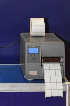 Barcode Label Printer Stock-Fotos