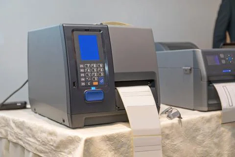 Barcode Label Printer Stock-Fotos