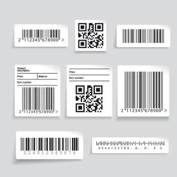 Barcode label set vector Illustrazione stock