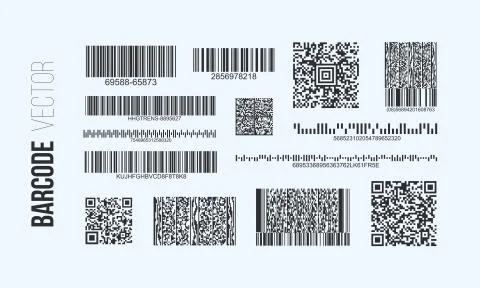 Barcode label set vector Stockillustratie