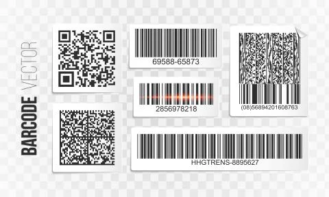 Barcode label set vector Stock Illustration