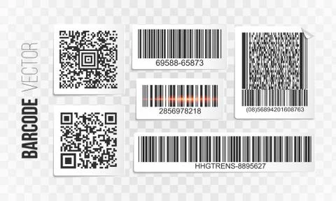 Barcode label set vector Illustrazione stock