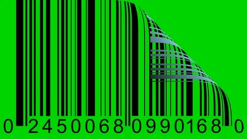 Barcode label spreading down Stock Footage 89278374