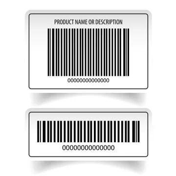 Barcode label sticker set Stock Illustration