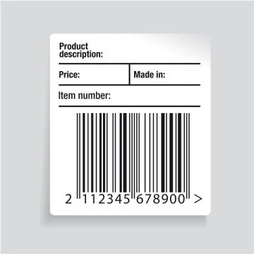 Barcode label vector Illustrazione stock