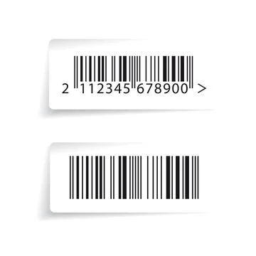 Barcode label vector 库存插图