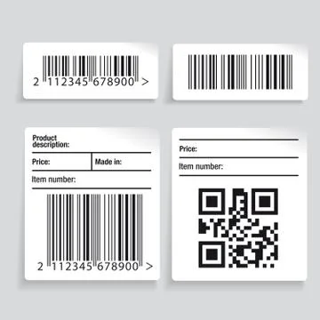 Barcode label vector set Illustrazione stock
