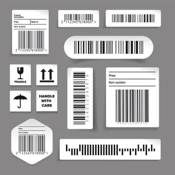 Barcode label vector set stickers Stock-Illustration