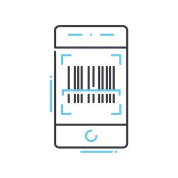 Barcode line icon, outline symbol, vector illustration, concept sign Stock Illustration