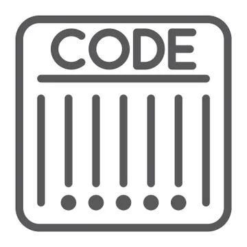 Barcode line icon, retail and strip, code sign, vector graphics, a linear Stock-Illustration