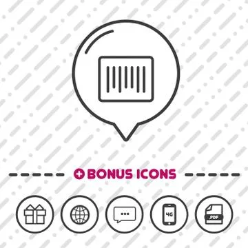 Barcode line icon. Scan code symbol. Stock-Illustration