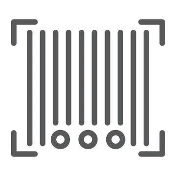 Barcode line icon, scanner and identification, code sign, vector graphics, a Stock-Illustration
