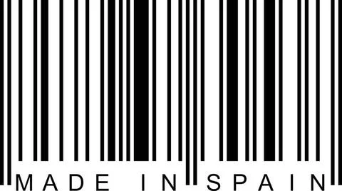 Barcode - Made in Spain Made in Spain with a barcode (EAN). Copyright: xZo... Foto stock