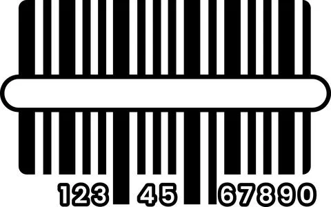 Barcode with numbers 1 through 9 and a stripe Illustrazione stock