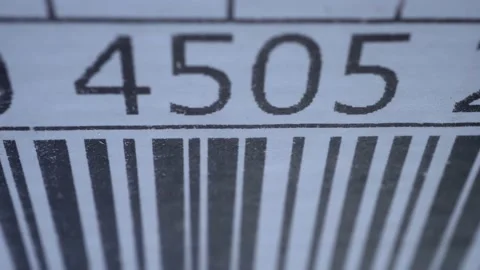 Barcode With Numbers On Paper 스톡 동영상 196875350