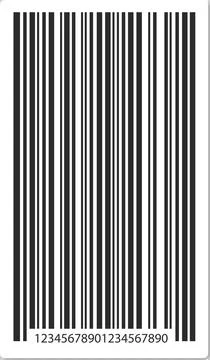 Barcode with numbers represents data, efficiency, and organization in moder.. Stock Illustration