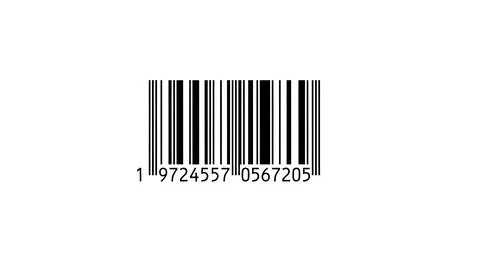 Barcode with numbers on white background for product identification Stock Illustration