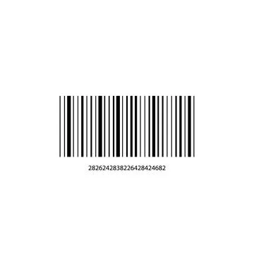 Barcode with numbers on a white background, vector Stock Illustration