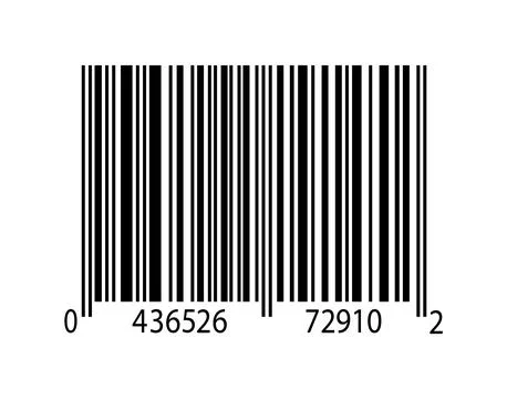 Barcode with Numeric Digits Illustrazione stock