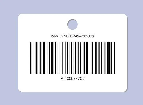Barcode or qr code. Rectangle tag with code for scanning. Paper label or sticker Stock Illustration