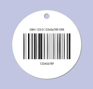 Barcode or qr code. Round label with code for scanning. Cashless payments Illustrazione stock