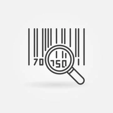 Barcode outline icon Illustrazione stock