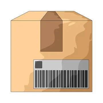 Barcode package illustration Illustration