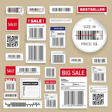 Barcode Packaging business Labels Stock Illustration