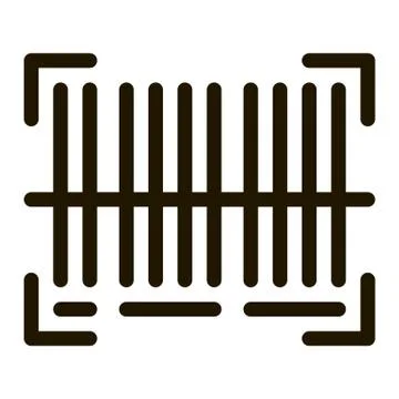 Barcode Postal Transportation Company Icon Vector Illustration Stock-Illustration