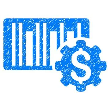 Barcode Price Setup Grunge Icon Stock Illustration
