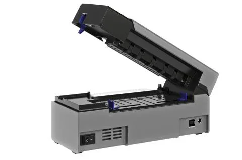 Barcode printer open Stock Illustration