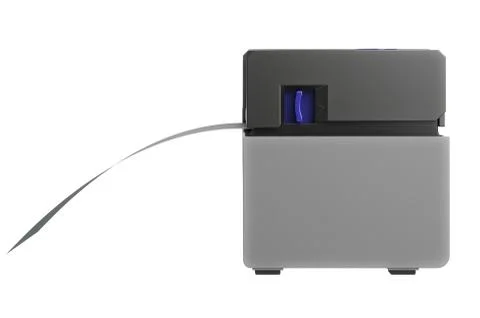 Barcode printer, side view Stock Illustration