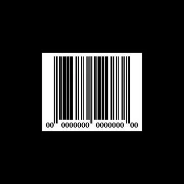 Barcode on a product package for inventory and sales tracking. Stock Illustration
