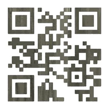 Barcode, qr-code, 2D-barcode in watercolor style. Vector illustration. Illustrazione stock