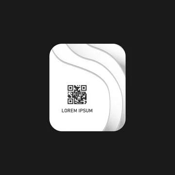 Barcode qr label abstract white gray isolated Stock Illustration