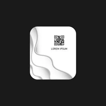 Barcode qr label abstract white gray vector Illustrazione stock