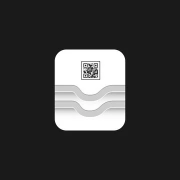 Barcode qr label with abstract white texture design Stock Illustration