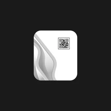 Barcode qr label with abstract white texture clipart Illustrazione stock