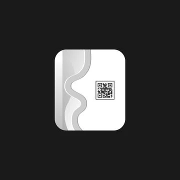 Barcode qr label with abstract white texture vector Illustration