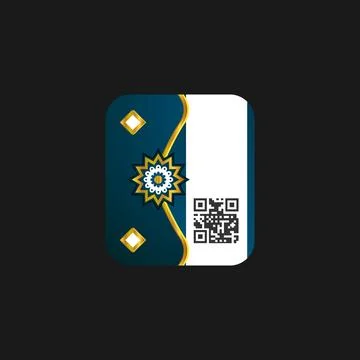 Barcode qr label and tag islamic business cloth vector イラスト素材