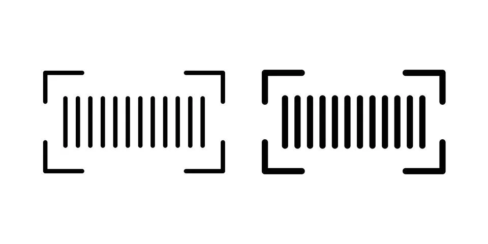 Barcode read icon Illustration set. Vector Eps10 for apps Illustrazione stock
