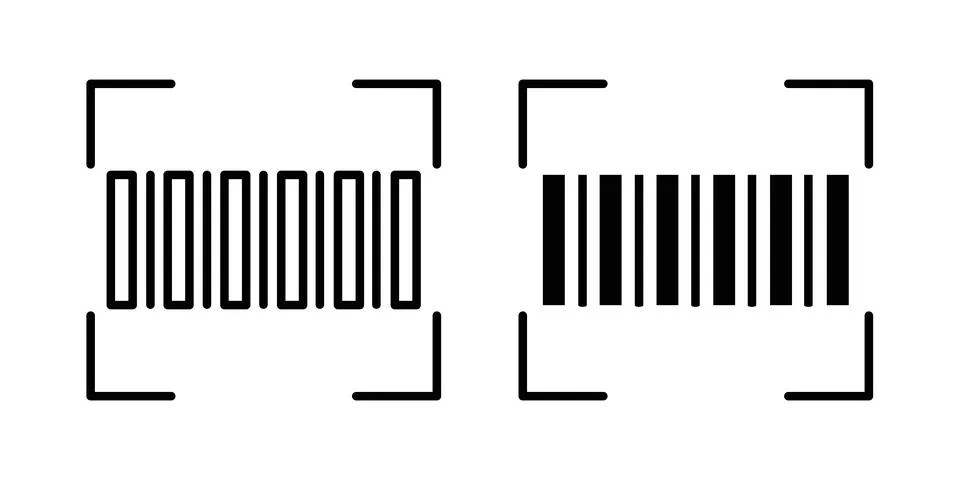 Barcode read icon vector editable eps10 Illustrazione stock