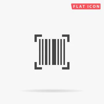 Barcode reader flat vector icon Stock Illustration