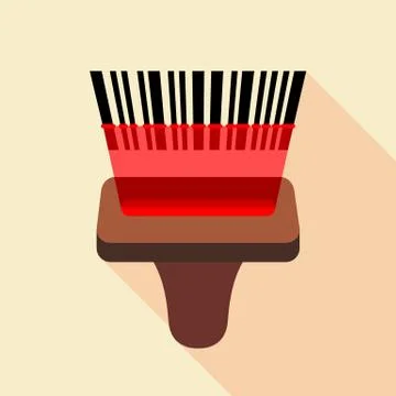 Barcode reader icon, flat style Stock Illustration