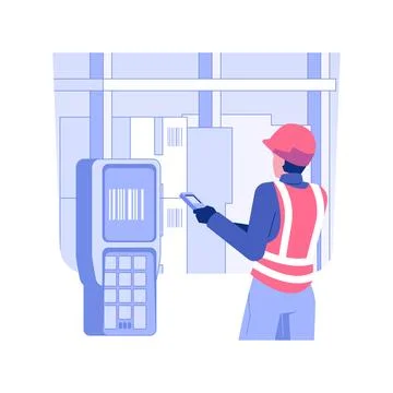 Barcode reader isolated concept vector illustration. Ilustración de archivo